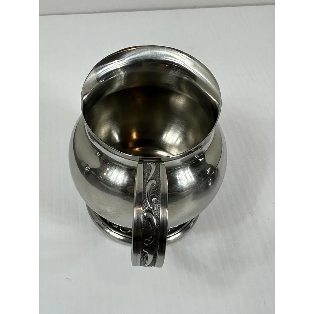 Oneida‎ Custom 18/8 Stainless Steel Cream Sugar Set with Tray With Black Inlay